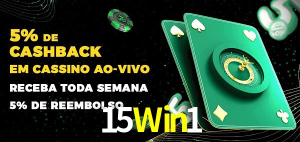 Promoções do cassino ao Vivo 15Win1